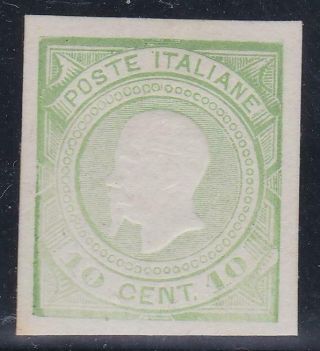 Italy 1863 Saggio / Essay Grazioli 10c Green No Gum As Always T17860