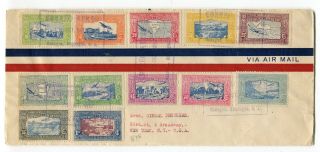 Nicaragua 1935 Airmail Franking - Registered Cover To Usa - 3 -