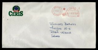 Dr Who 1997 Cape Verde Praia Metered Advertising Airmail To Latvia E67603