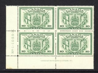 4x Canada Special Delivery Stamps Plate Block 1 E10 - 10c Green Mnh Vf Gv=$40.  00