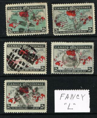 Canada 85 86 Map Stamps F - Vf Son Fancy Cancels (cem12,  19