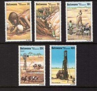 Botswana Mnh 1979 Water Development Set Stamps