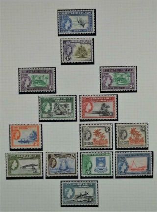Gilbert & Ellice Islands Stamps Selection On Page (a63)