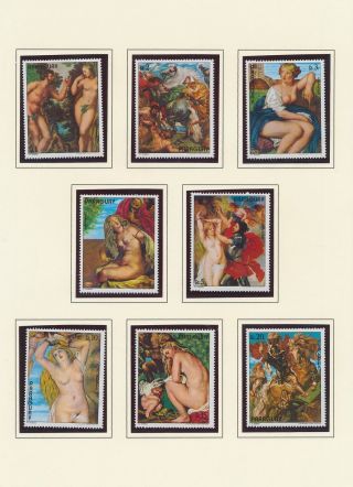 Xb71106 Paraguay Rubens Nude Paintings Art Fine Lot Mnh