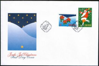 Finland Fdc 1995,  Christmas Stamps,  Dancing Santa (2)