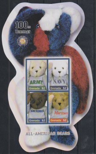 L707.  Grenada - Mnh - Art - Toys - All - American Bears