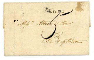 1800 Gb Sussex Entire Letter With Curved Lewes Postmark (sx803)