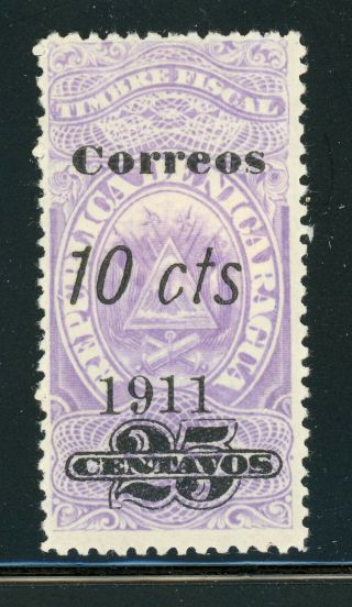Nicaragua Mh Specialized: Maxwell 329d 10c/25c Violet Missing Period $$$