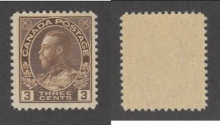 Mnh Canada 3 Cent Kgv Admiral Stamp 108 (lot 15132)