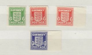 Guernsey 1941 German Occupation Set Of 4 Mlh J5992