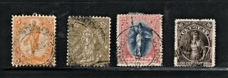 Hick Girl Stamp - Uruguay Stamp Sc 117,  121,  160,  166 1895 Issues S980