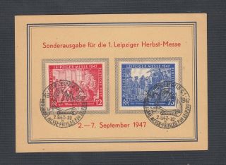 Germany 1947 - 8 Four Leipziger Messe Commemorative Cards Leipzig Special Cancels
