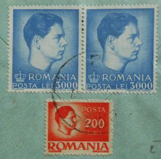 Romania 1947 Cover from Arad to Austria censor mark 503 Multiple stamps franking 4