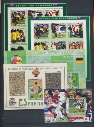 Ab1 - 2549 World Football Players Soccer Good Sheets Mnh