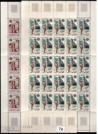 // 25x French Andorra - Mnh - Europa Cept 1979 - Architecture - Folded Sheets