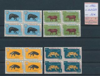 Lk82267 Ecuador 1960 Wildlife Animals Blocks Of 4 Mnh Cv 26 Eur