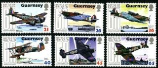 Guernsey 2000 60th Ann Battle Of Britain Set Of All 6 Commemorative Stamps Mnh