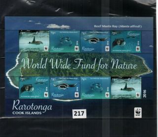 Fj Rarotonga Cook Islands 2016 - Mnh - Wwf - Fishes