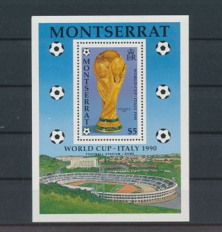 Lk84098 Montserrat 1990 Football Cup Soccer Good Sheet Mnh