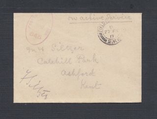 Canada 1915/17 Three Wwi Soldiers In France Military Censored Fieldpost Covers