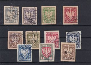 Poland 1919 Polish Eagle Stamps Ref 30495