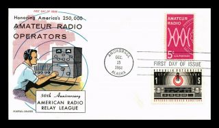 Dr Jim Stamps Us Scott 1260 Amateur Radio Fdc Cover Fluegel Combo