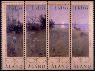 Aland 2003 Landscape Paintings Set Of All 4 Commemorative Stamps Mnh