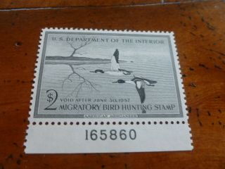 Nh Federal Duck Stamp Scott Rw 23 Plate Single