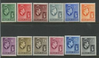 British Virgin Islands - Sg.  110 (a) / 121 : 1938 / 1947 " G.  Vi Definitives
