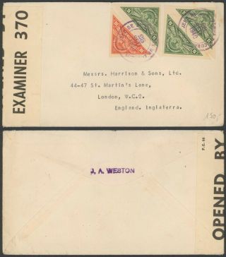 Costa Rica Wwii 1940 - Cover To London England E5