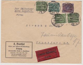 Germany Dr 1922 Express Cover Leipzig Incl.  Mi 187 A (3),  226 A Expert.