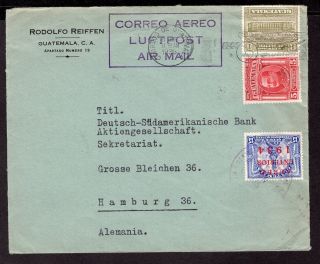 1576 Guatemala To Germany Air Mail Cover 1935 Pan Am To Hamburg
