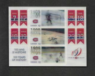 Pk45248:stamps - Canada 2340 Montreal Canadiens 3 X $3.  00 Souvenir Sheet - Mnh