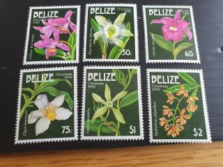 Belize 1990 Sg 1092 - 1097 Christmas,  Orchids.  Mnh