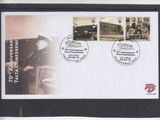 Malta 2015 Yalta Conference Churchill Stalin Roosevelt First Day Cover Fdc