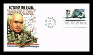Dr Jim Stamps Us Battle Of The Bulge Wwii Naval First Day Cover Uss Normandy