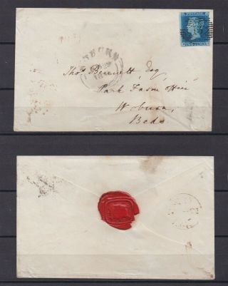 Lot:31926 Gb Qv Cover 1841 2d Blue On Cover To Woburn Beds