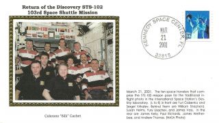 Space Shuttle Discovery Sts - 102 3/21/2001,  International Space Station Crew Pose