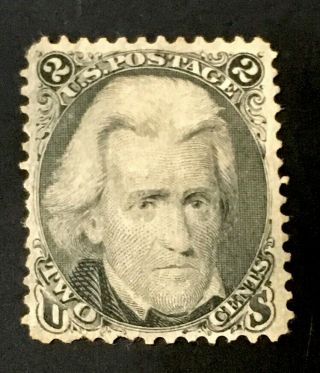 U.  S.  Scott 93 1867 - 2 Cent Black Jackson Stamp - F Grill - - Ph - Light Cancel
