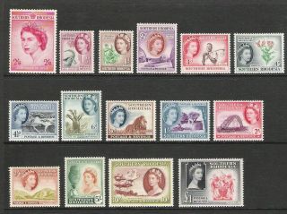 Southern Rhodesia 1953 Definitives Set To £1 & (lhm)