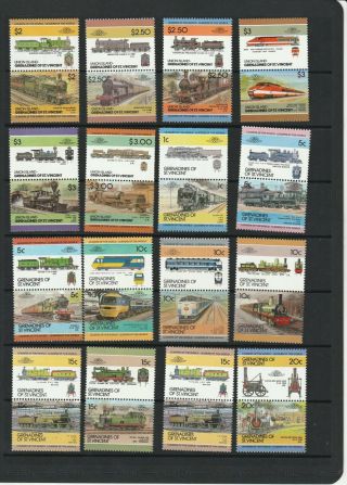 Trains Locomotives Rail Transport Thematic Stamps 3 Scans (2208)