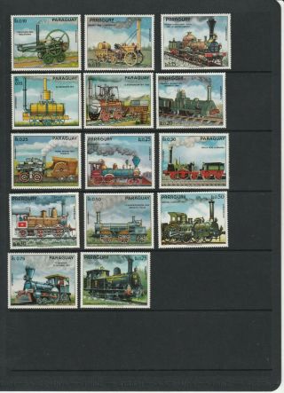 Trains Locomotives Rail Transport Thematic Stamps 3 SCANS (2203) 2