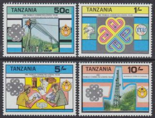 Tanzania - 1983 World Communications Year (4v) - Um / Mnh