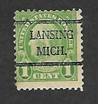 The Lansing,  Michigan 1 Cent Bureau Precancel Scott 632 - 42