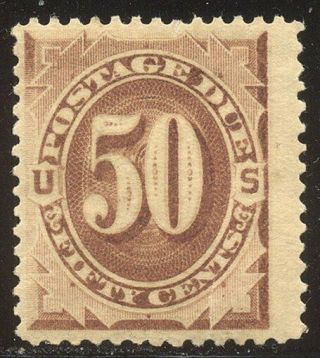 U.  S.  J7 Scarce - 50c Brown,  Postage Due ($600)
