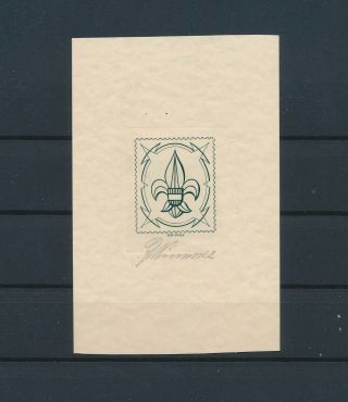 Lk50384 Liechtenstein Imperf Coat Of Arms Scouting Souvenir Sheet Mnh