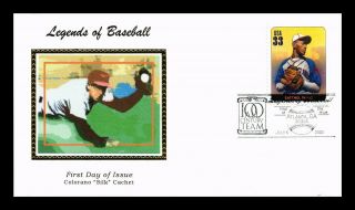 Us Covers Legends Of Baseball Fdc Colorano Silk Cachet Satchel Paige