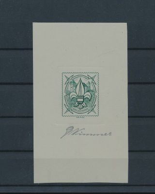 Lk50381 Liechtenstein Imperf Coat Of Arms Scouting Souvenir Sheet Mnh