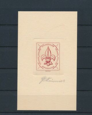 Lk50379 Liechtenstein Imperf Coat Of Arms Scouting Souvenir Sheet Mnh
