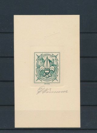 Lk50376 Liechtenstein Imperf Coat Of Arms Scouting Souvenir Sheet Mnh
